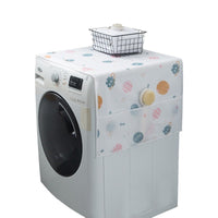PEVA Refrigerator Dust Cover with Storage Pockets, Waterproof Oil-proof Fridge Top Cover for Single/Double Door Refrigerators and Washing Machines