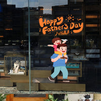 Father's Day Mountain Love Window Clings for Shop & Supermarket Displays