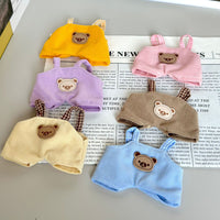 10cm Overall Doll Clothes for 14cm Plush Dog Labubu Doll Replacement Outfit