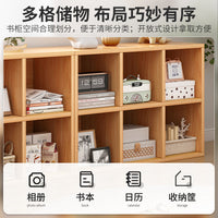 Floor-Standing Wall-Leaning Bookshelf with Adjustable Compartments, Kids' Reading Nook Storage Cabinet, Living Room Multi-functional Bookcase