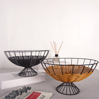 PP Imitation Rattan Woven Fruit Bread Basket for Home Living Room Dining Table Display