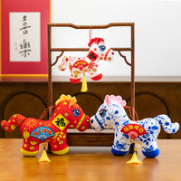 2026 Year of the Horse Plush Toy Zodiac Paper-cut Horse Figurine