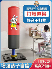 Kids' Freestanding Punching Bag with Boxing Gloves for Taekwondo & Martial Arts Training