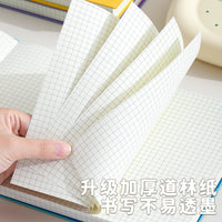 Minimalist B5 Floral Grid Notebook for Students and Business Professionals