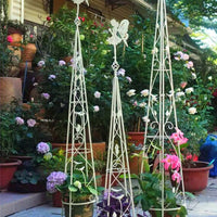 Iron Art Butterfly Fairy Climbing Trellis Set for Garden and Courtyard