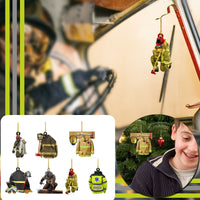 Firefighter Acrylic Flat Car Ornament Christmas Tree Hanging Decoration Home Decor