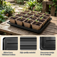 Biodegradable Seed Starter Kit with Peat Pots, Trays, and Plant Labels for Garden Seedling Propagation
