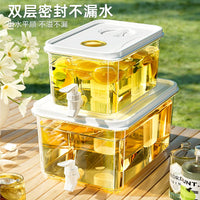Cold Water Pitcher with Faucet for Home Refrigerator, Large Capacity Juice Fruit Tea Beverage Dispenser, Food Grade
