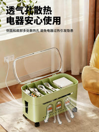 Desktop Cable Management Box with Lid for Power Strips and Cords
