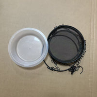 Hanging Metal Mesh Bird Feeder and Waterer Combo for Outdoor Gardens