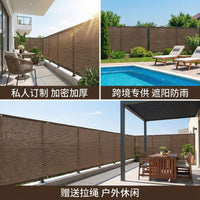 Brown Privacy Fence Screen Sunshade Netting for Balcony Yard Garden