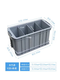 Portable Plastic Storage Box with Removable Dividers and Lid for Parts, Tools, and Small Items