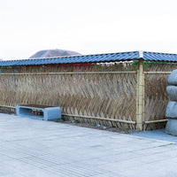 Handwoven Bamboo Fence Panel for Garden and Yard Decor