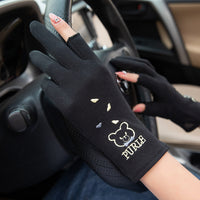 UV Protection Fingerless Gloves for Nail Art, Driving, and Cycling