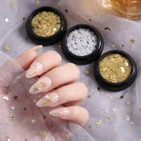 Christmas Snowflake Nail Art Metal Flakes Set for Manicure Decoration