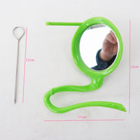 Parrot Bird Stand with Mirror, Fruit Fork, and Vegetable Basket Combo Toy