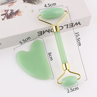 Heart-Shaped Gua Sha Board & Facial Roller Set for Face Massage