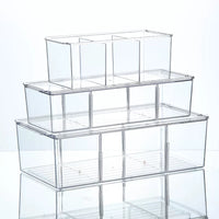 Acrylic Desktop Aquarium Tank with Divider for Fish, Shrimp, Turtle, or Plants