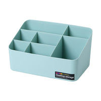 Desktop Cosmetic Organizer with Multiple Compartments for Makeup, Skincare, and Remote Controls