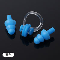 Silicone Swimming Earplugs and Nose Clip Set for Adults and Kids
