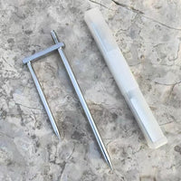 Stainless Steel Detachable Fishing Umbrella Ground Spike Holder with Double Pin