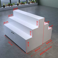 Tiered Display Shelf for Retail Store, Multi-level Island Counter Display Rack for Flowers, Shoes, Hats, Gifts