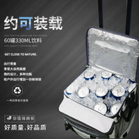 36L Portable Cooler Warmer with Wheels, Dual-Use for Car Camping Outdoor Picnics