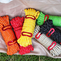 Reflective Guy Ropes for Outdoor Camping Tents and Tarps, 5mm Thick, 8m Length with Double Buckles