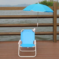 Kids Outdoor Folding Camping Chair Portable Fishing Stool with Backrest