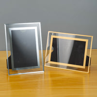 Crystal Glass Photo Frame for A4 Certificates and Pictures, Desktop Display, 6-7 Inch