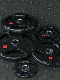 Rubber Coated Cast Iron Barbell Weight Plates for Home Gym and Fitness, Standard 3cm Hole