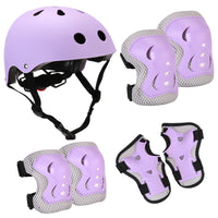 Adjustable Protective Gear Set for Outdoor Sports Cycling Skating Climbing - Helmet, Knee, and Elbow Pads for Kids and Adults