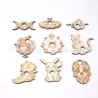 Cartoon Animal Crystal Ball Display Stand Wooden Base for Energy Stones and Ornaments