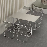 Industrial Stainless Steel Dining Table for Cafes and Restaurants, V-Leg Design