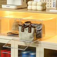 Stackable Transparent Dustproof Hat Storage Box for Baseball Caps and Duckbill Hats