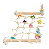 Parrot Climbing Net Chew Toy for Small to Large Birds - Sisal & Acrylic or Leaf & Pinecone Designs