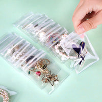 PVC Transparent Jewelry Storage Bags Anti-oxidation Sealable Pouches for Collectibles