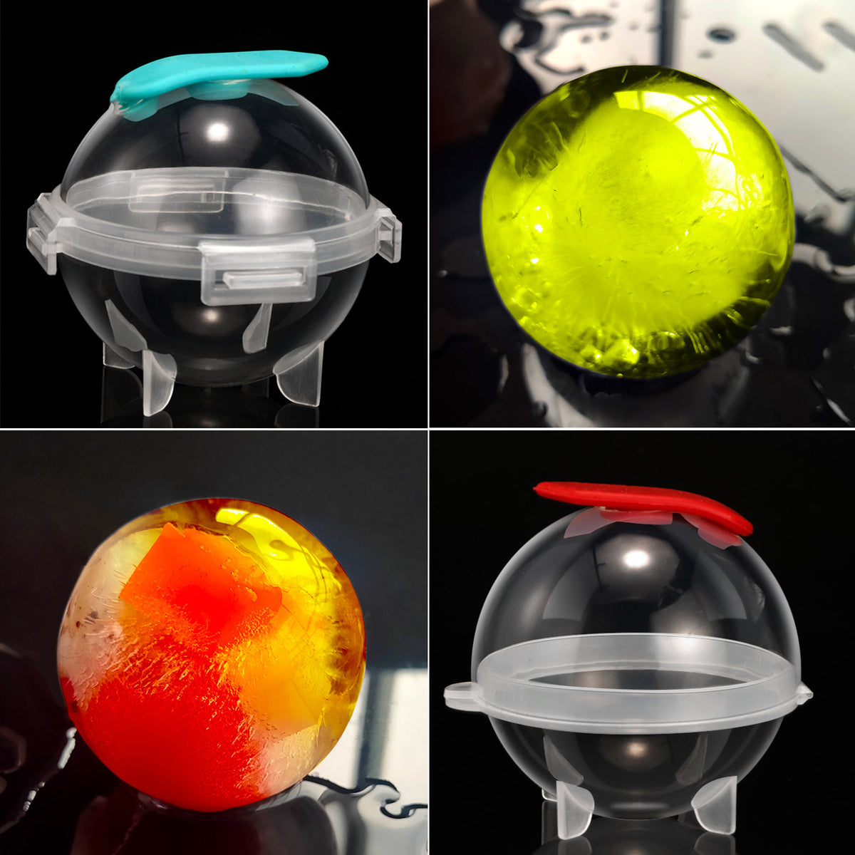 Spherical Silicone Ice Ball Mold for Whiskey and Cocktails, Round Ice Cube Maker