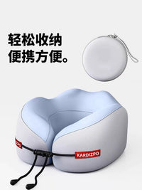 Comfy Memory Foam U-Shaped Travel Neck Pillow with Portable Storage Case