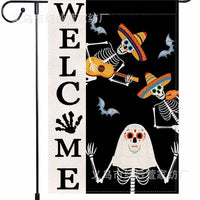 Halloween Christmas Thanksgiving Garden Flag Double-Sided Outdoor Decoration Pumpkin Autumn Black Cat Flag