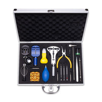 40-Piece Watch Repair Tool Kit with Aluminum Alloy Case for Band Removal, Battery Replacement, and Back Cover Opening