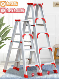 2m A-Frame Telescopic Ladder, Foldable Thickened Aluminum Alloy Multi-Purpose Ladder for Home & Indoor Climbing