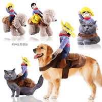 Pet Rider Costume for Dogs and Cats - Funny Halloween & Christmas Outfit