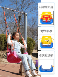 Kids Indoor Outdoor Swing Chair with Rope and Hooks for Babies and Children