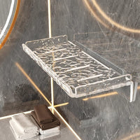 Acrylic Faucet Storage Rack for Bathroom Sink Wall-Mounted No-Drill Organizer