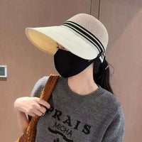 Extra-Long Brim Sun Visor for Outdoor Travel - UV Protection Sun Hat for Large Head Sizes