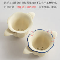 Cute Cat Ceramic Mug with Infuser Lid for Tea Separation, Office and Home Use