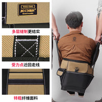 Multi-functional Portable Electrician Tool Bag Canvas Storage Pouch for Woodworking and Installation