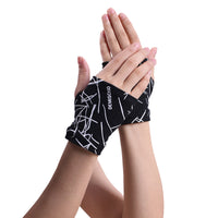 Unisex Cotton Half-Finger Sun Protection Gloves for Driving and Scar/Tattoo Coverage