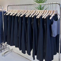 Stainless Steel Garment Display Rack with Wheels for Retail Stores